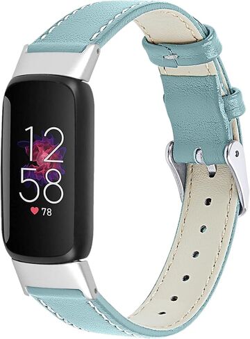 Compatible with Fitbit Luxe/Fitbit Luxe Special Edition Bands for Women Men, Feminine Leather Replacement Watch Band Straps Wristbands Bracelet for Fitbit Luxe Fitness and Wellness Tracker in Saudi Arabia