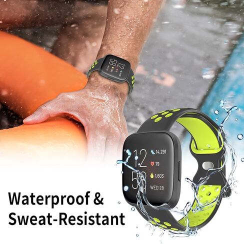SKYLET Compatible with Fitbit Versa Bands/Fitbit Versa 2 Bands/Fitbit Versa Lite/Versa Special Edition Bands for Men Women, Sport Breathable Silicone Replacement Band for Versa 2 Smart Watch Women in Saudi Arabia