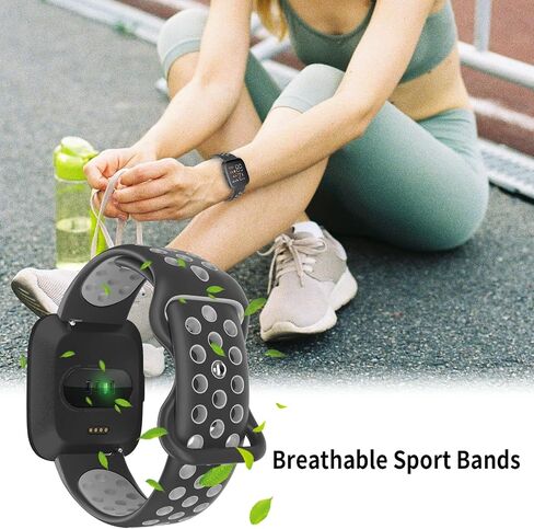 SKYLET Compatible with Fitbit Versa Bands/Fitbit Versa 2 Bands/Fitbit Versa Lite/Versa Special Edition Bands for Men Women, Sport Breathable Silicone Replacement Band for Versa 2 Smart Watch Women in Saudi Arabia