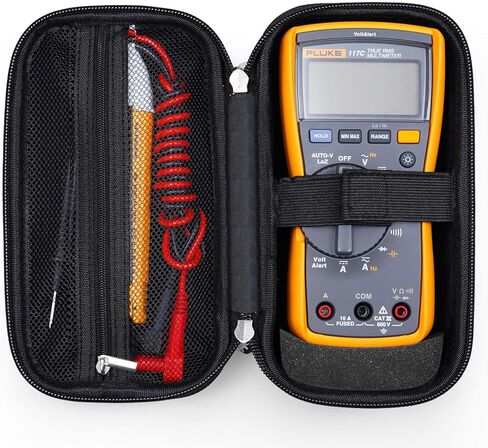 Hard Case Compatible with Fluke 117/116/101 & Klein Tools MM400 Multimeter, Carrying Case Protecting Meter, Yellow in Kuwait