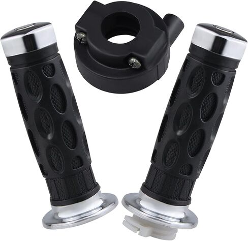 7/8inch 22mm Handlebar Throttle Twist Handle Grip Set w/Cable housing Holder Aftermarket Replacement Parts Compatible for GY6 50cc 80cc 125c 150cc Scooters Pit Bike ATV. in Saudi Arabia