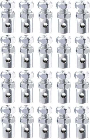 20 قطعة 1/8 بوصة كابل خانق عالمي ينتهي بمشابك إيقاف طقم إصلاح القفل لدراجة نارية Go Kart جزازة العشب بمحرك دراجة دراجة سكوتر أجزاء جرار الحديقة فضية in Kuwait