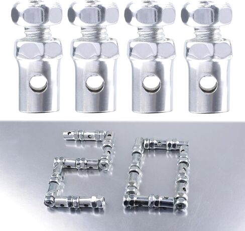 20 قطعة 1/8 بوصة كابل خانق عالمي ينتهي بمشابك إيقاف طقم إصلاح القفل لدراجة نارية Go Kart جزازة العشب بمحرك دراجة دراجة سكوتر أجزاء جرار الحديقة فضية in Kuwait