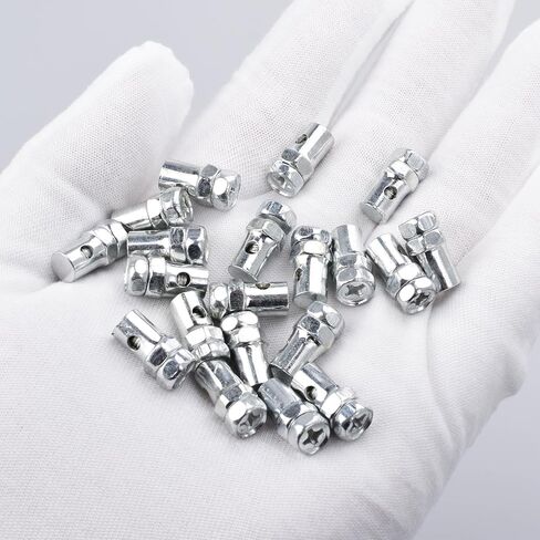 20 قطعة 1/8 بوصة كابل خانق عالمي ينتهي بمشابك إيقاف طقم إصلاح القفل لدراجة نارية Go Kart جزازة العشب بمحرك دراجة دراجة سكوتر أجزاء جرار الحديقة فضية in Kuwait