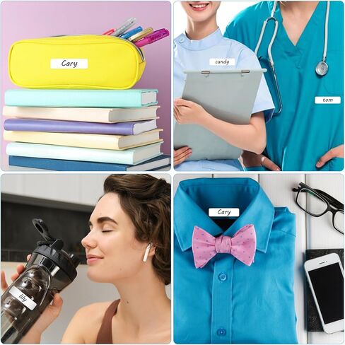 90 قطعة من ملصقات القماش غير الحديدية للملابس، ملصقات أسماء ذاتية اللصق للأطفال، ملصقات مقاسات الملابس قابلة للكتابة وملصقات أسماء الملابس المخصصة للرعاية النهارية ومدرسة التمريض ومستلزمات الغسيل المنزلية in Kuwait