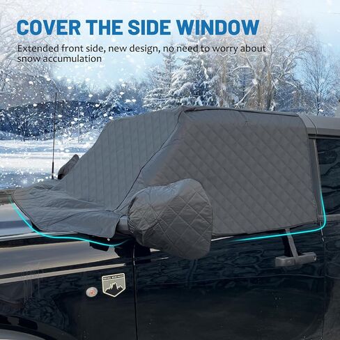 MAIKER OFF ROAD Windshield Snow Cover for Ford Bronco Accessories 2021 2022 2023 2024 Frost Wiper & Mirror Protector in Saudi Arabia