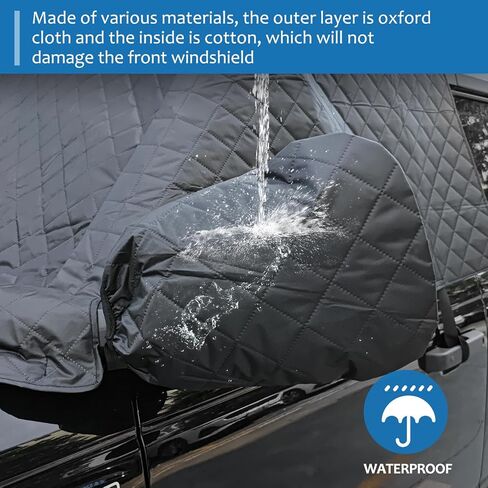 MAIKER OFF ROAD Windshield Snow Cover for Ford Bronco Accessories 2021 2022 2023 2024 Frost Wiper & Mirror Protector in Saudi Arabia