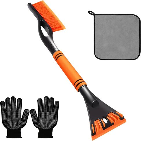 Car Windscreen Ice Scraper & Windscreen Interior Cleaning Tool, Car Snow Brush & Ice Scraper, Car Gadgets Accessories, Snow Shovel for Car, De Icer for Car Windshield, Snow Shovel for Driveway. in Kuwait