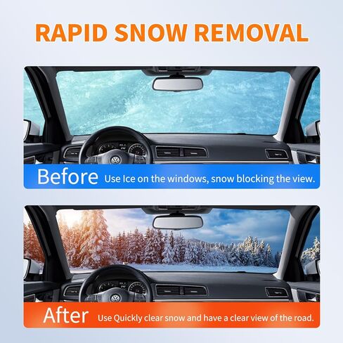 Car Windscreen Ice Scraper & Windscreen Interior Cleaning Tool, Car Snow Brush & Ice Scraper, Car Gadgets Accessories, Snow Shovel for Car, De Icer for Car Windshield, Snow Shovel for Driveway. in Kuwait