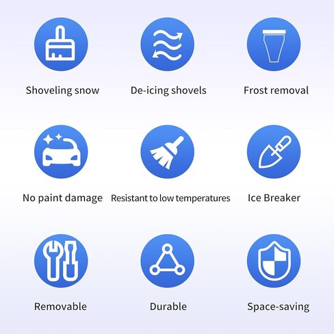 Car Windscreen Ice Scraper & Windscreen Interior Cleaning Tool, Car Snow Brush & Ice Scraper, Car Gadgets Accessories, Snow Shovel for Car, De Icer for Car Windshield, Snow Shovel for Driveway. in Kuwait