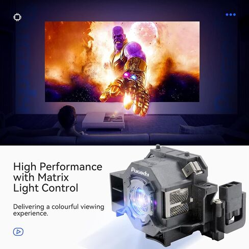 ELPLP41 V13H010L41 لمبة مصباح بروجيكتور بديلة للسينما المنزلية Epson Powerlite 700 78 W6 EMP-260 77C S5 S52 X5 X52 X6 S6 EX21 EX30 EX50 EX70 H283A H284A EB-S62 S6LU TW420 X62 X6LU EH-TW420 in Saudi Arabia