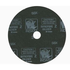 Buy Indasa 5" Rhynofibre "Z" Silver Resin Fiber Grinding Discs, 1200 Series 24