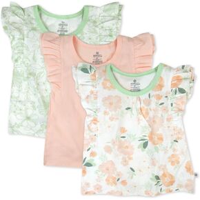 HonestBaby Baby-Girls 3 Pack Complss Choleds Tops Tops 100 ٪