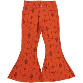 Toddler Girl camo Green Jeans Denim Bell Bottom Pants