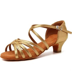 YKXLM Latin Dance Shoes Ballroom Women Salsa Tango Performance Practice Dancing Shoes,259