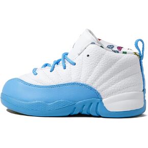 Jordan Baby Girl's 12 Retro (Infant/Toddler) White/University Blue/Lemon Venom 10 Toddler M