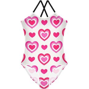 Colorful Gradient Heart peachtoddler Swimsuit Cover up Girl Bathing Suits for Teens Beach Swimwear trajes de ba?o para ni?as 3t
