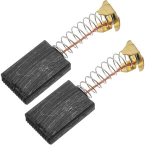 2pcs 6mm x 16mm x 25mm Carbon Motor Brush - For Generic Electric Motor - With Spring Coil Copper Wire Electrical Spare Part Grinder Brushes Replacement Electronic Graphite Power Drill Tool