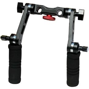 FLYCITY 15mm Rosette Handle Set (FC-15-RH) Comfortable Handgrip Support for Rod Rail, DSLR Camera Shoulder Rig Kit (Arri Standard)