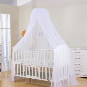 Baby Crib Bed Mosquito Net:Crib Canopy, Princess Bed Canopy, 2025 New 50D Breathable Mesh Crib Tent, Mosquito Net for Canopy Bed Curtains Baby Toddler Bedroom Decoration Accessories (Pink)