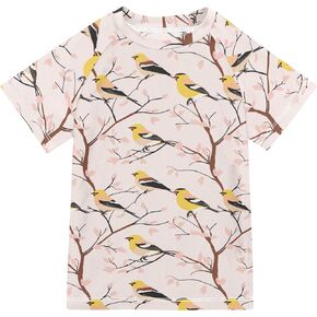 Bathing Suit Kids Short Sleeve Big Girls Swimsuit