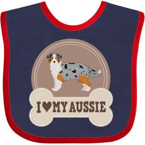 inktastic Australian Shepherd Toy Aussie Baby Bib