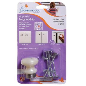 Dreambaby Magnetic Knobs with 4 Screws, White