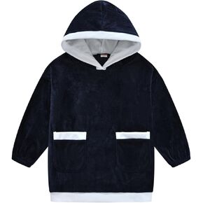 Flannel Hooded Robe Velvet Hoodie Pajamas Oversized Hooded Pullover Cozy Warm Wearable