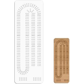 Benecreat 15.2x5.2inch قالب لوحة Acrylic Cribbage ، قالب دليل جهاز التوجيه DIY 3 مسار مع حفرة 3 مم للعبة Cribbage للوحة لعبة DIY
