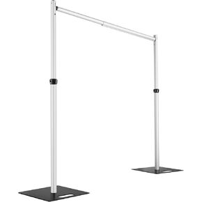 10x10Ft Pipe and Drape Kit, 6-10' Tall x 6-10' Wide Adjustable Pipe and Drape Stand, Heavy Duty Backdrop Stand for Event, Party, Trade Shows and Wedding Decor