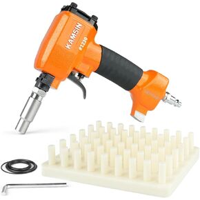 Pneumatic Decorative Nailer 9.60-20.30mm (3/8-Inch to 3/4-inch) Head Diameter Air Power Tack Nail Gun Finish Nailer Deco Tacks Gun for Upholstering, Sofa Leather, Furniture (1080 Deco Nailer)