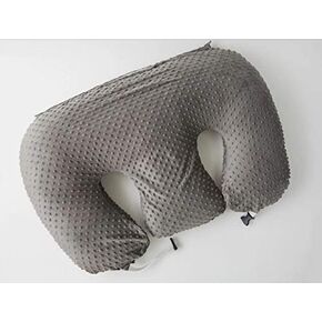 Twin Z The Pillow - Grey - 6 uses in 1 Twin Pillow ! Breastfeeding, Bottlefeeding, Tummy Time, Reflux, Support and Pregnancy Pillow! Cuddle Grey DOTS