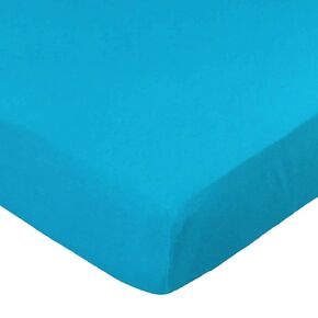 SheetWorld 100% Cotton Jersey Extra Deep Fitted Portable Mini Crib Sheet 24 x 38 x 5.5, Turquoise, Made in USA