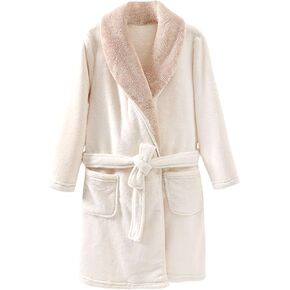 Boys Girls Winter Flannel Bathrobe Thick Warm Long Sleeve Sleeper Gowns for Childs Valentine's Day Bath Robe