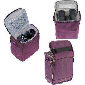 Navitech Purple Protective Portable Handheld Binocular Case and Travel Bag Compatible with The Nikon Monarch 7 8x30