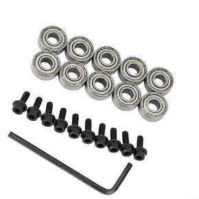 10Pcs 12.7mm Router Bit Ball Bearings Top Mounted Guide Set High Speed for Precision Steel Replacement Parts