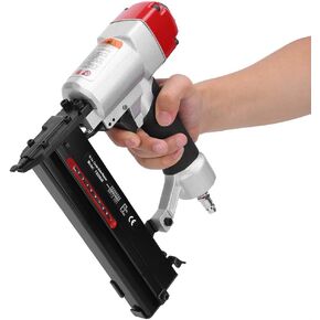 2 في 1 طقم مسامير دبوس الهوائية ، طاقة الهواء مقطوعة الرأس Pinner Micro Micro Lightweight Set ، دبابيس الانتهاء من مسدس المسامير مع محول لخزائن الأثاث الديكور الداخلي
