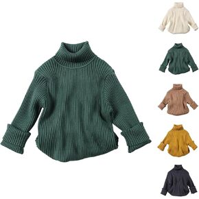 Baby Long Sleeve Turtleneck Blouse Tshirt Solid Undershirts for Girls Boys Winter Thermal Bottoming for Toddler