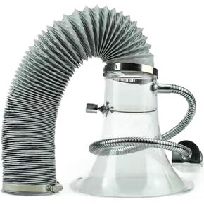 Soldering Tin Welding Assembly Line Smoke Hood Exhaust Hood Exhaust Pipe Horn Cover for Beginners DIY(65mm and PVC Tube)