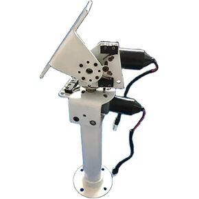 DIY DC Dual Axis Pan Tilt Solar Tracking And Monitoring Robot Heavy Load High Torque All Metal X Axis Y Axis Worm Gear Motor For Beginnners DIY Use