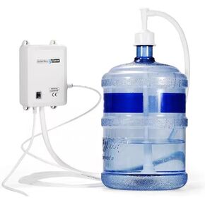 Bottle Water Dispenser Pump System Water Dispensing Pump with Single Inlet 20ft Pipe for Refrigerator,ice Maker for Beginners DIY(Double Tube)