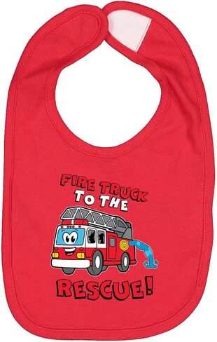 Wild Bobby Fire Truck to the Rescue Funny Cute Humor Infant Premium Jersey Baby Bib in Saudi Arabia