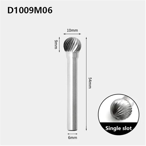 1PCS Carbide Rotary File Tungsten Steel Grinding Head Milling Cutter Ball Type D Type Tool in Saudi Arabia