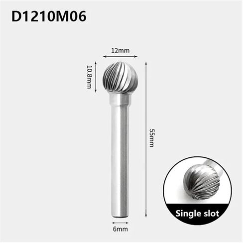 1PCS Carbide Rotary File Tungsten Steel Grinding Head Milling Cutter Ball Type D Type Tool in Saudi Arabia