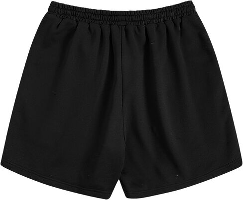 GORGLITTER Men's Graphic Cool Shorts Drawstring Waist Workout Short Streetwear with Pockets Los Angeles Print Black Small in Saudi Arabia