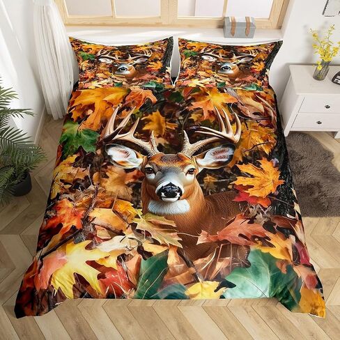 Erosebridal Mallard Duck Comforter Cover Toddler for Baby Nursery Boys Men Watercolor Floral Wild Ducks Duvet Cover Oil Painting Woodland Bed Set Forest Hunting and Fishing Bedding Set in Saudi Arabia