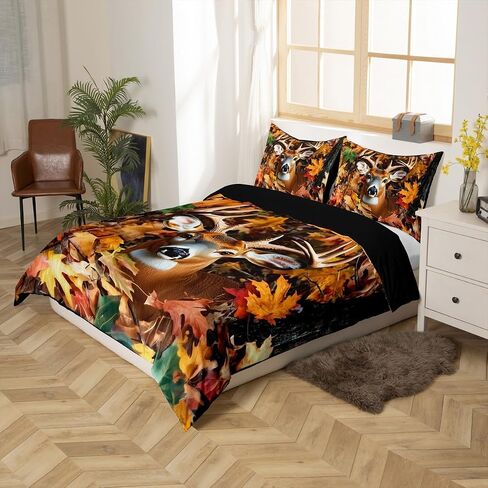 Erosebridal Mallard Duck Comforter Cover Toddler for Baby Nursery Boys Men Watercolor Floral Wild Ducks Duvet Cover Oil Painting Woodland Bed Set Forest Hunting and Fishing Bedding Set in Saudi Arabia