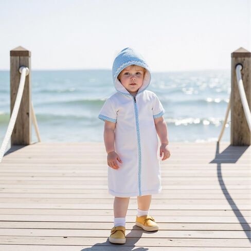 Toddler Baby Girl Terry Cloth Swim Cover Up Zip Up Hooded Bathing Suit Coverup Wraps Kid Summer Pool Beach Swimsuit in Saudi Arabia