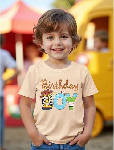Kekemi عيد ميلاد بوي قميص طفل طفل رضيع الأولاد 1st 2nd 3rd 4th 6th Birthday Party t Shirt B-Day Outfit Tops Tops لطيف in Kuwait