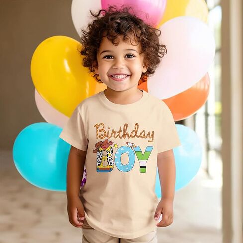 Kekemi عيد ميلاد بوي قميص طفل طفل رضيع الأولاد 1st 2nd 3rd 4th 6th Birthday Party t Shirt B-Day Outfit Tops Tops لطيف in Kuwait